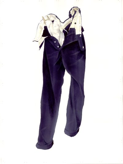 Blue Corduroy Trousers (Humphrey), 2004 by Miles Contemporary Artist Thistlethwaite